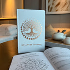White and Rose Gold Wellbeing Journal - 120 pages - Tree of Life