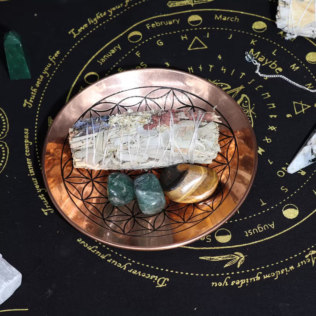 Copper Offer / Smudge Plate - Flower of Life