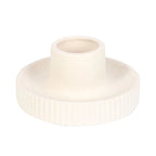 Cream Ribbed Smudge Bowl