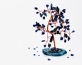 Lrg Gemstone Tree - Sodalite on Blue Agate Base (100 stones)