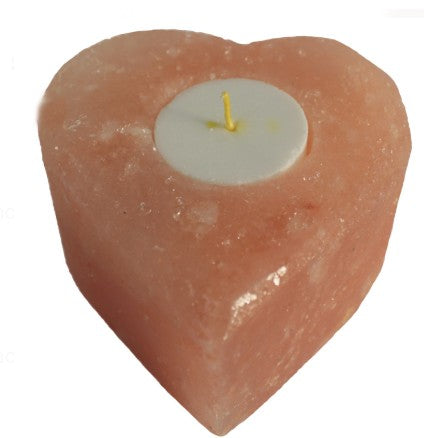 Salt Candle Holder - Medium Heart