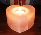 Salt Candle Holder - Medium Heart
