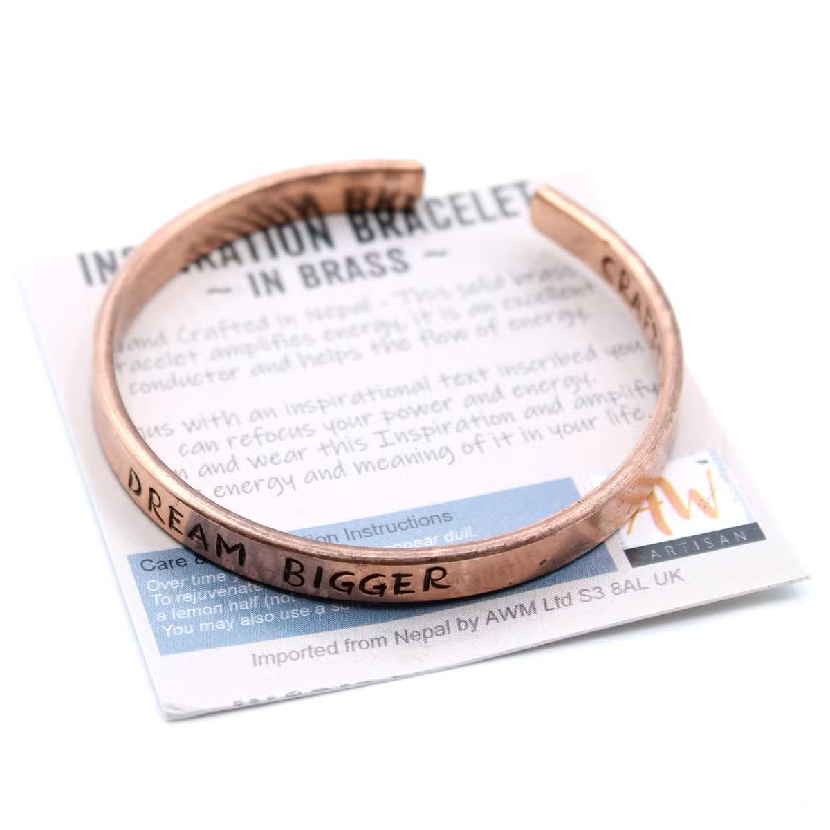 Inspiration Bracelet - Solid Copper
