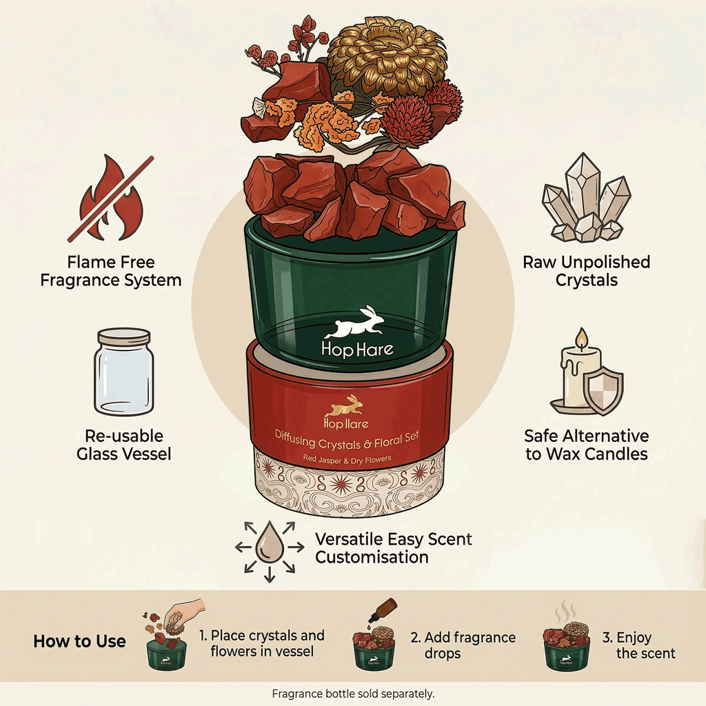 Hop Hare Diffusing Crystals & Floral Set - The Lovers