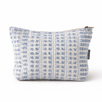 Nomad Sari Indian Jacquard Toiletry Bag - Indigo Echo