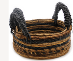 Banana Leaf & Abu-abu Raffia Basket- Set of 2