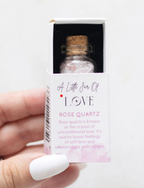 Jar of Love Rose Quartz Crystal in A Matchbox