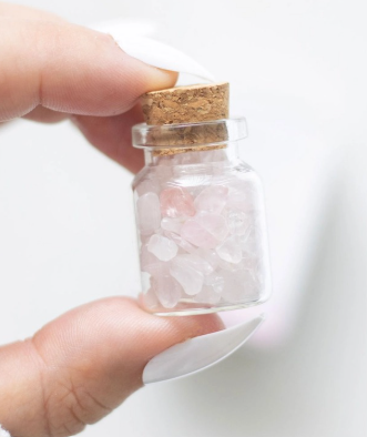 Jar of Love Rose Quartz Crystal in A Matchbox