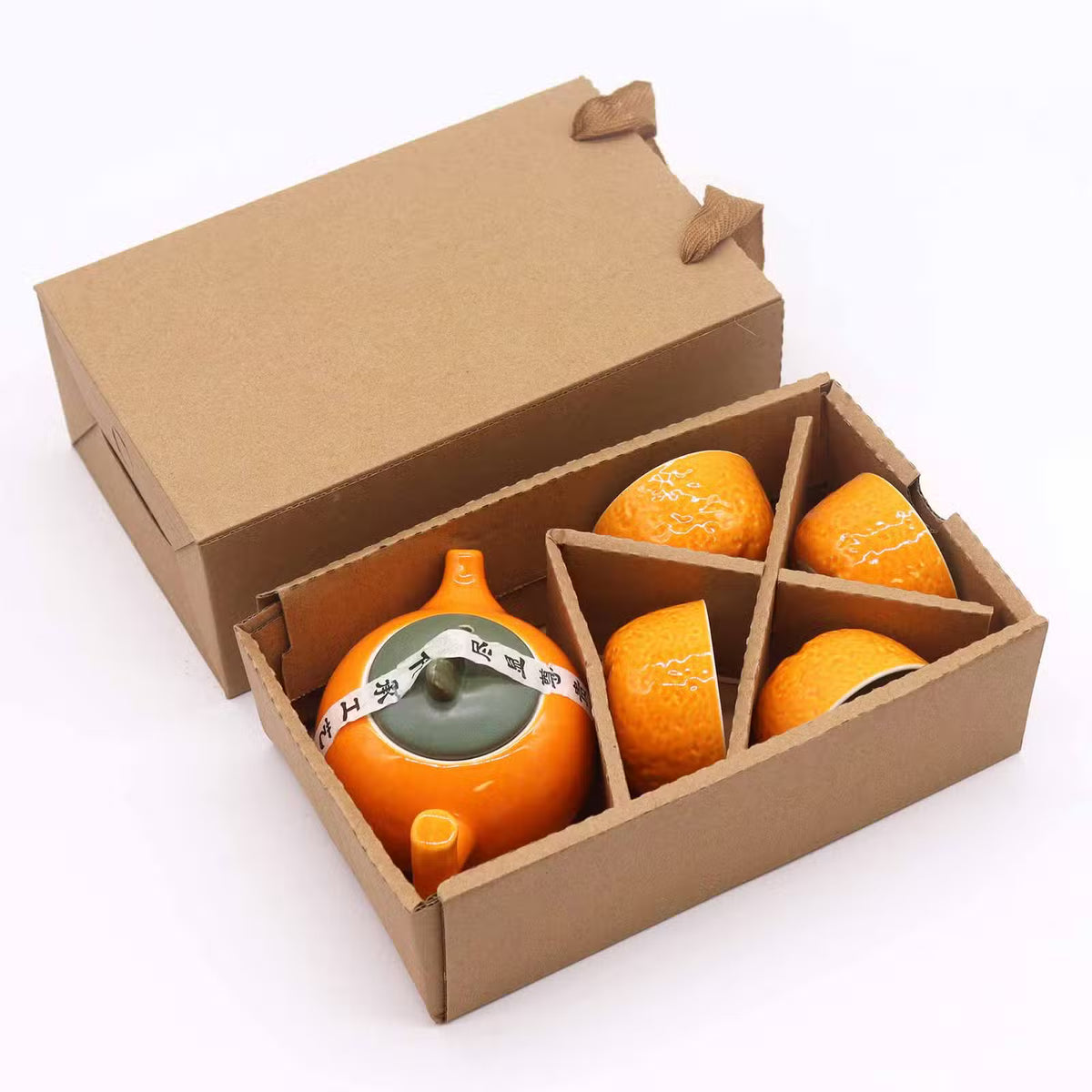 Herbal Orange Teapot Set