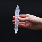 Selenite Spiral Wand