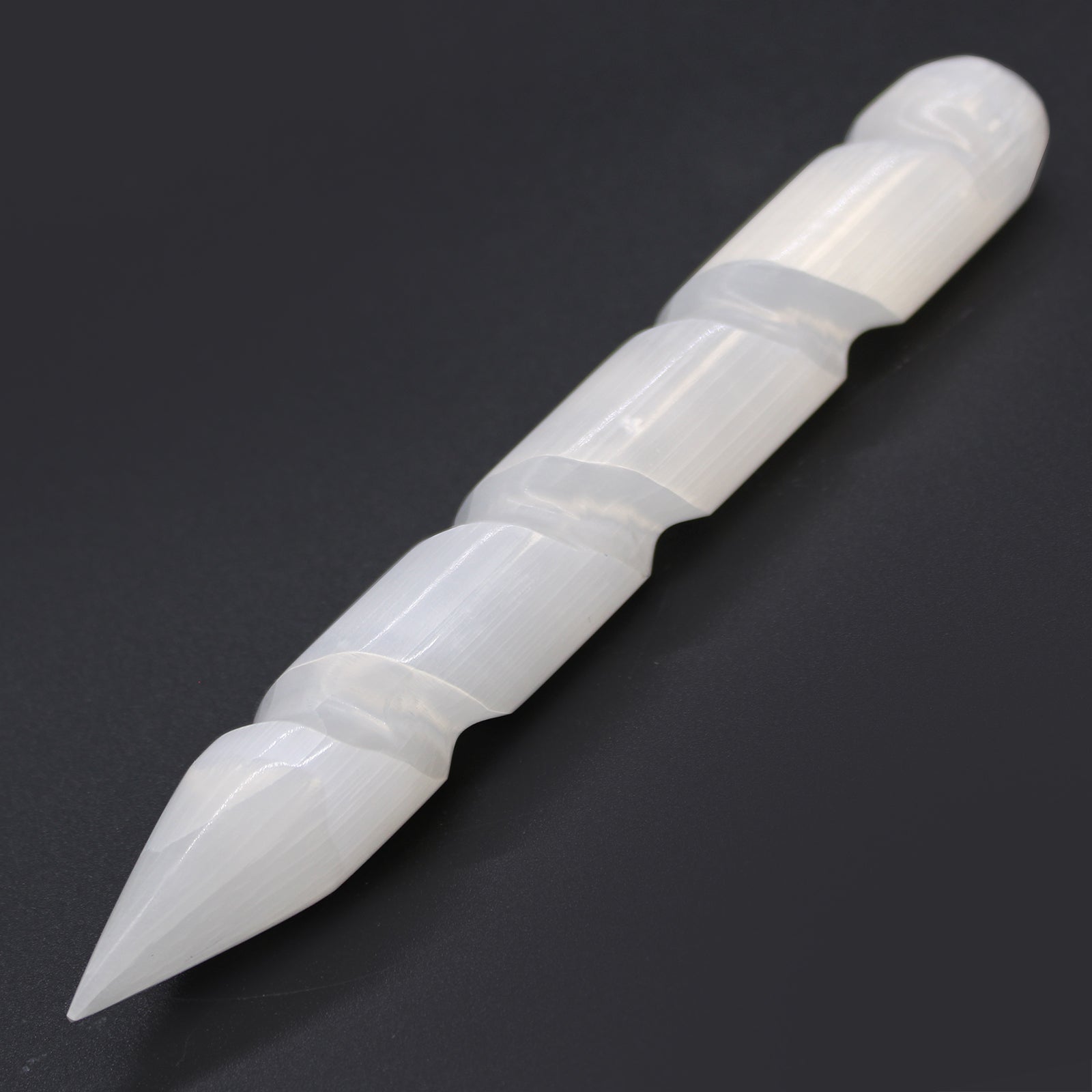 Selenite Spiral Wands