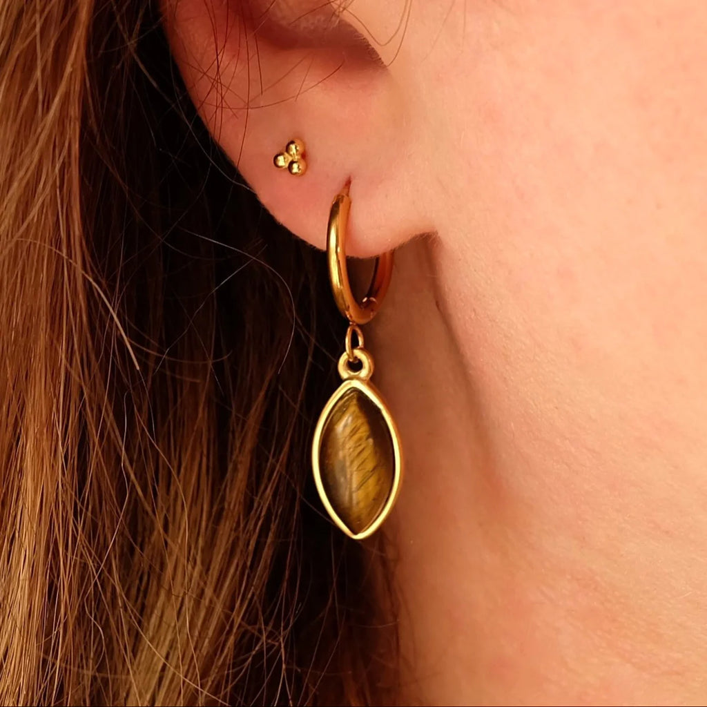 Tiger Rose Earrings